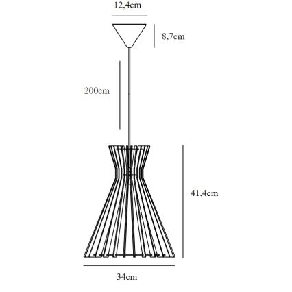 Nordlux - Lámpara colgante GROA 1xE27/60W/230V