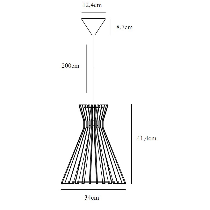 Nordlux - Lámpara colgante GROA 1xE27/60W/230V