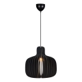 Nordlux - Lámpara colgante HAZO con cable 1xE27/60W/230V, negra
