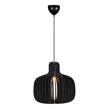 Nordlux - Lámpara colgante HAZO con cable 1xE27/60W/230V, negra