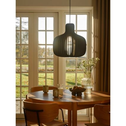 Nordlux - Lámpara colgante HAZO con cable 1xE27/60W/230V, negra