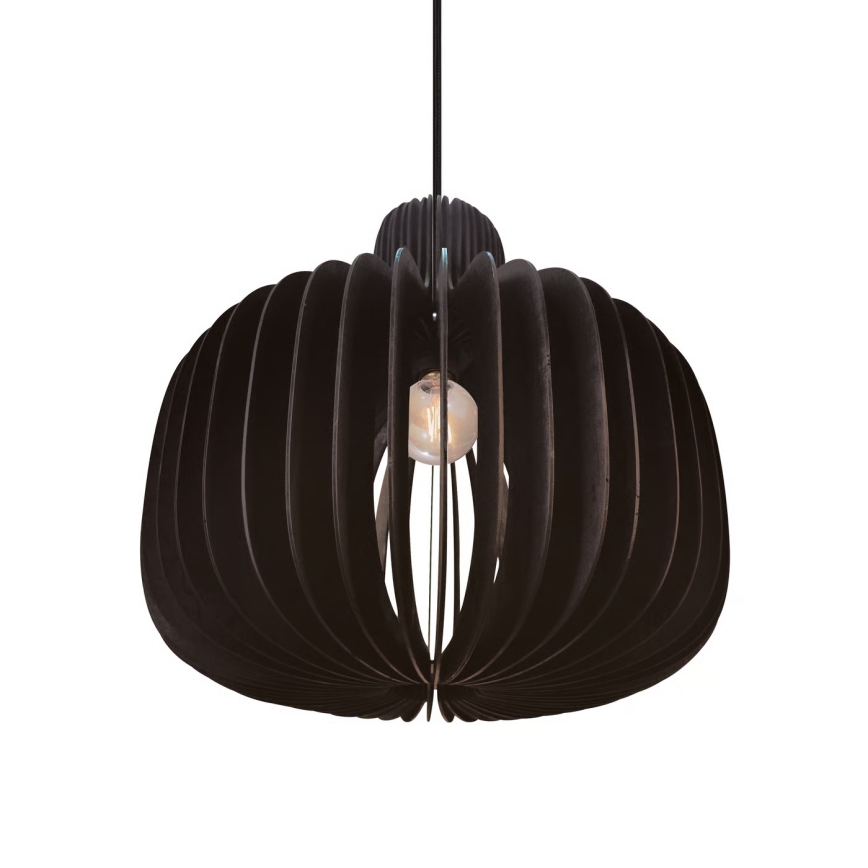 Nordlux - Lámpara colgante HAZO con cable 1xE27/60W/230V, negra