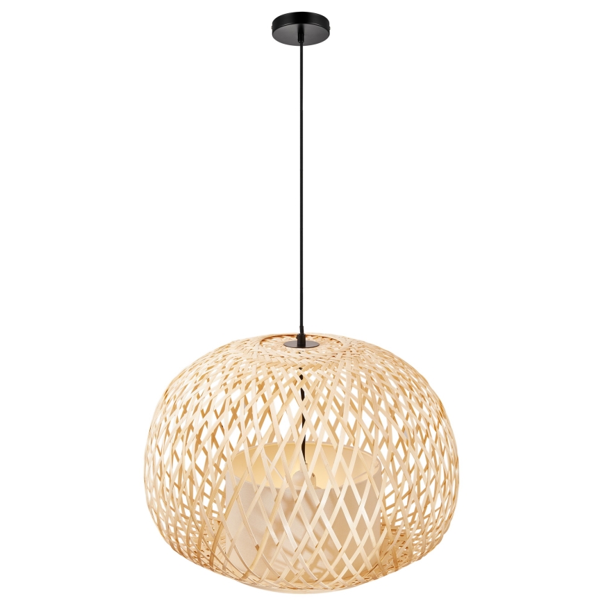 Nordlux - Lámpara colgante HISOKA 1xE27/40W/230V negro/bambú