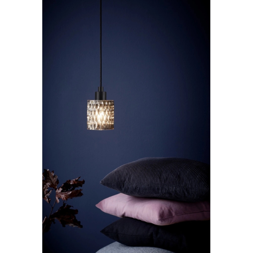 Nordlux - Lámpara colgante HOLLYWOOD 1xE27/60W/230V diá. 10,8 cm ahumado