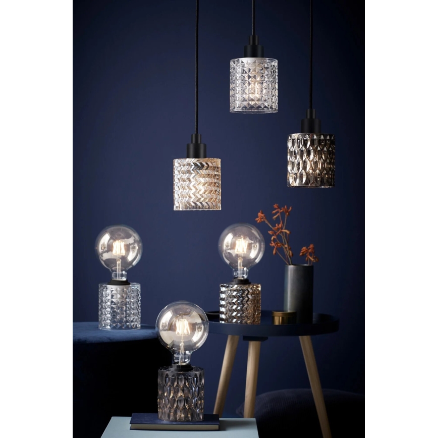 Nordlux - Lámpara colgante HOLLYWOOD 1xE27/60W/230V diá. 10,8 cm ahumado