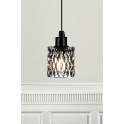 Nordlux - Lámpara colgante HOLLYWOOD 1xE27/60W/230V diá. 10,8 cm ahumado