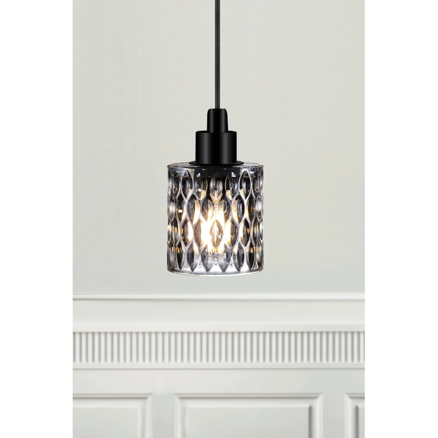 Nordlux - Lámpara colgante HOLLYWOOD 1xE27/60W/230V diá. 10,8 cm ahumado