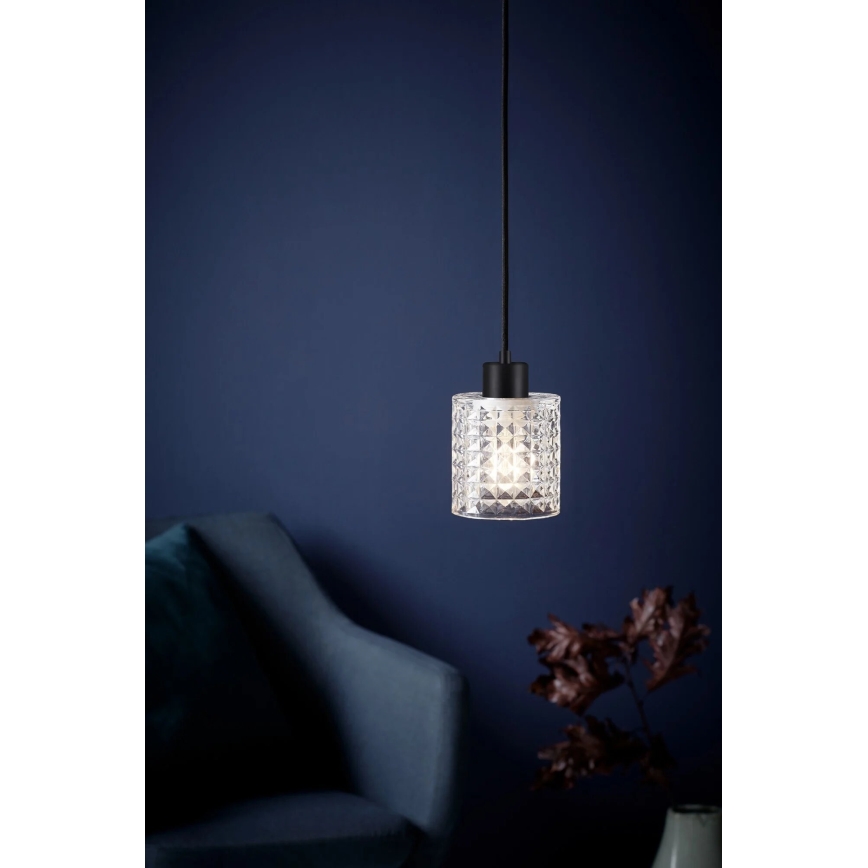 Nordlux - Lámpara colgante HOLLYWOOD 1xE27/60W/230V diá. 10,8 cm transparente