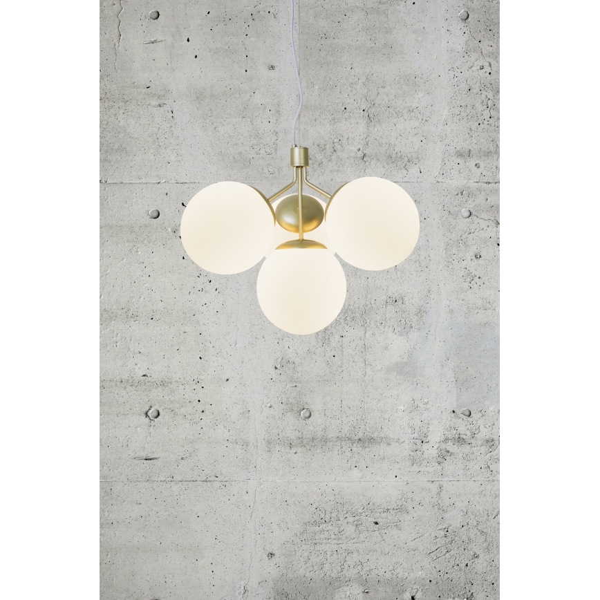 Nordlux - Lámpara colgante IVONA 4xE27/28W/230V dorado