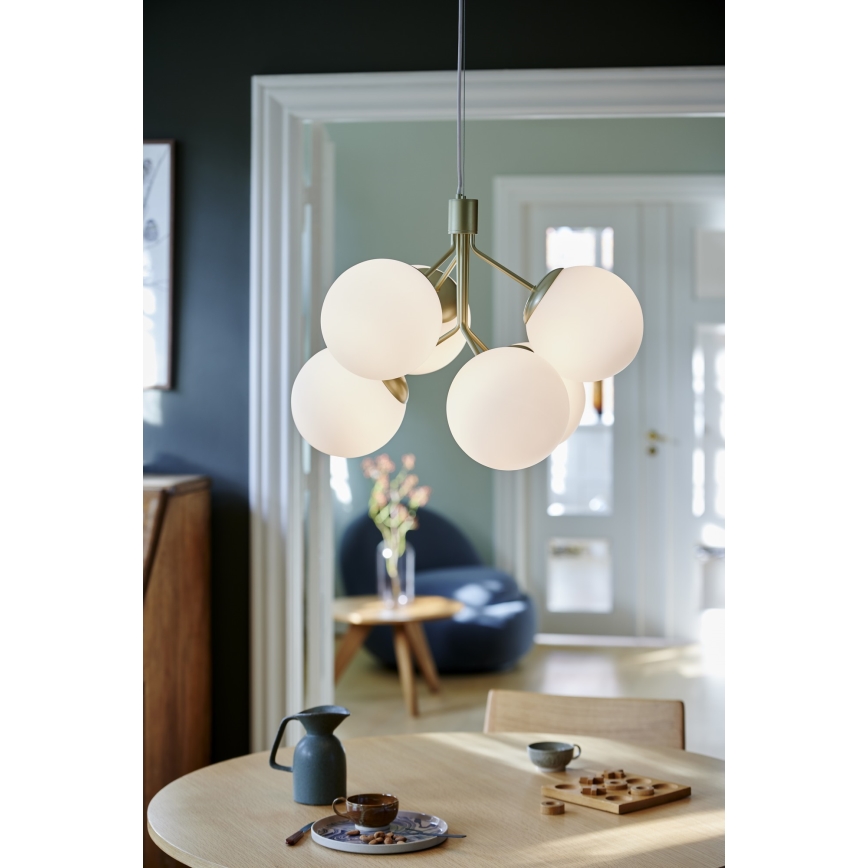 Nordlux - Lámpara colgante IVONA 6xE27/28W/230V dorado