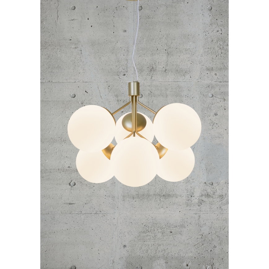 Nordlux - Lámpara colgante IVONA 6xE27/28W/230V dorado