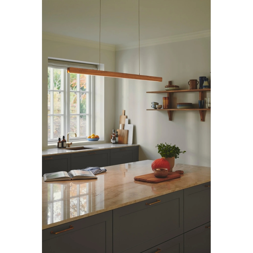 Nordlux - Lámpara colgante LED regulable con cable ILGAS LED/47W/230V 3000K beige/blanco/fresno