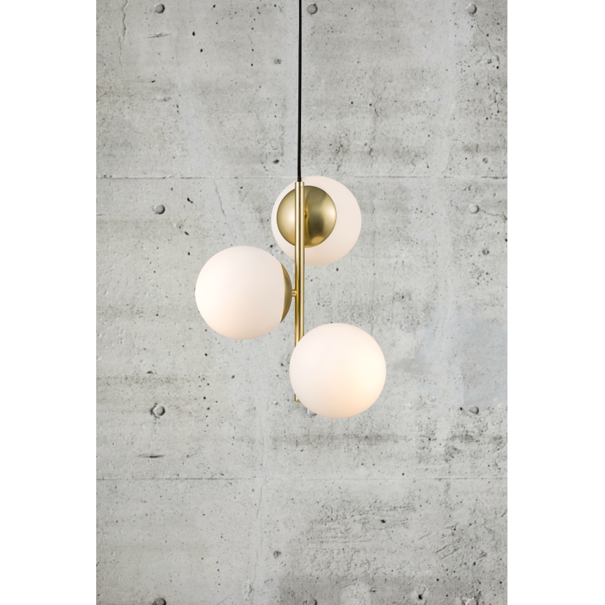 Nordlux - Lámpara colgante LILLY 3xE14/40W/230V dorado