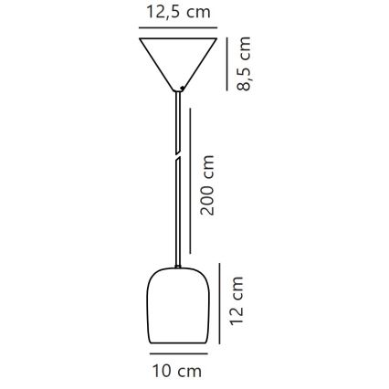 Nordlux - Lámpara colgante NOTTI 1xE27/25W/230V diá. 12,5 cm naranja
