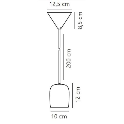 Nordlux - Lámpara colgante NOTTI 1xE27/25W/230V negro