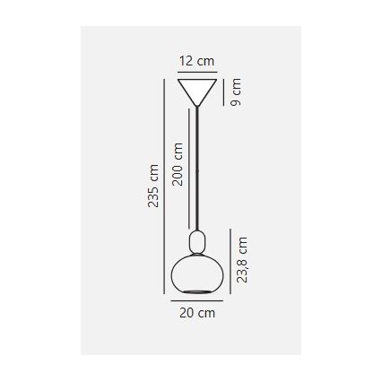 Nordlux - Lámpara colgante NOTTI 1xE27/40W/230V gris