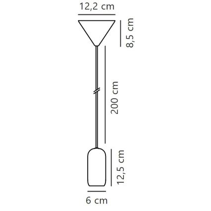Nordlux - Lámpara colgante NOTTI 1xE27/40W/230V negro