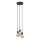 Nordlux - Lámpara colgante PACO con cable 3xE27/25W/230V negra