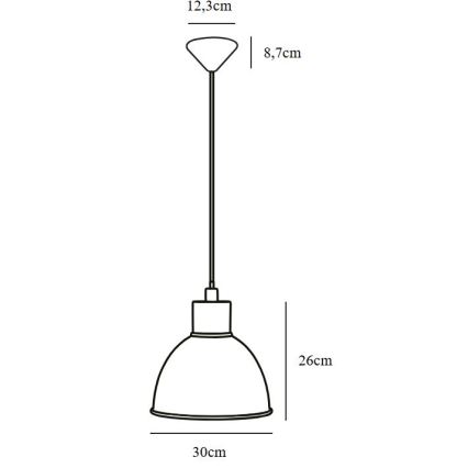 Nordlux - Lámpara colgante POP 1xE27/60W/230V negro