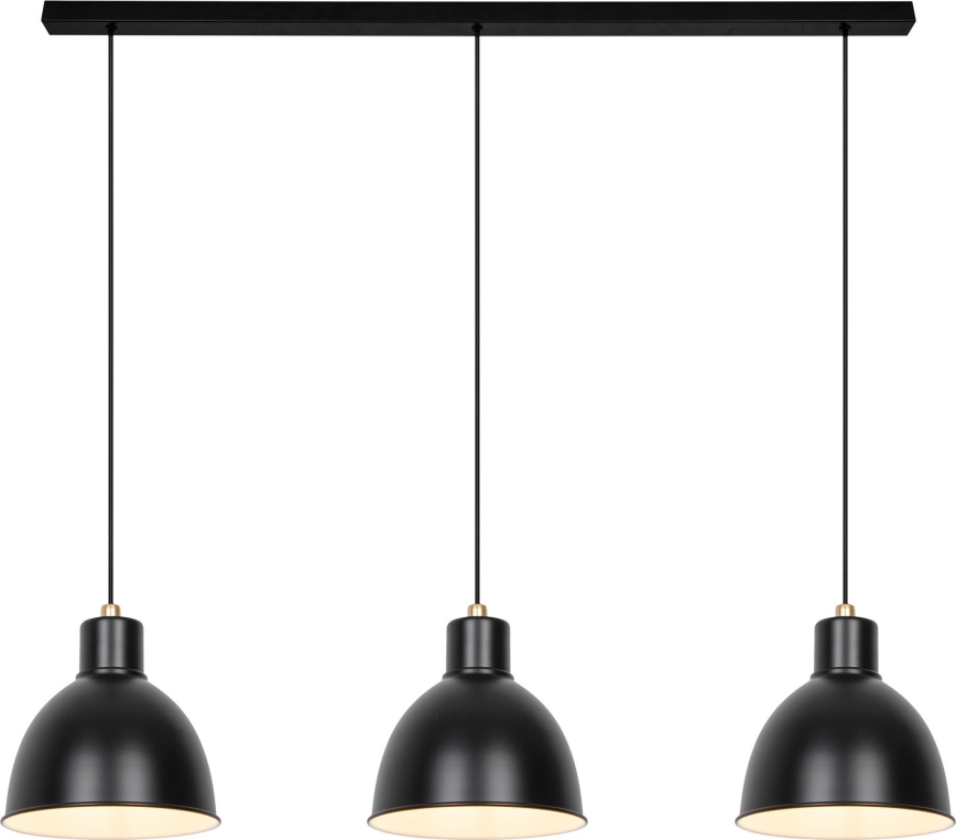 Nordlux - Lámpara colgante POP 3xE27/40W/230V negro/dorado