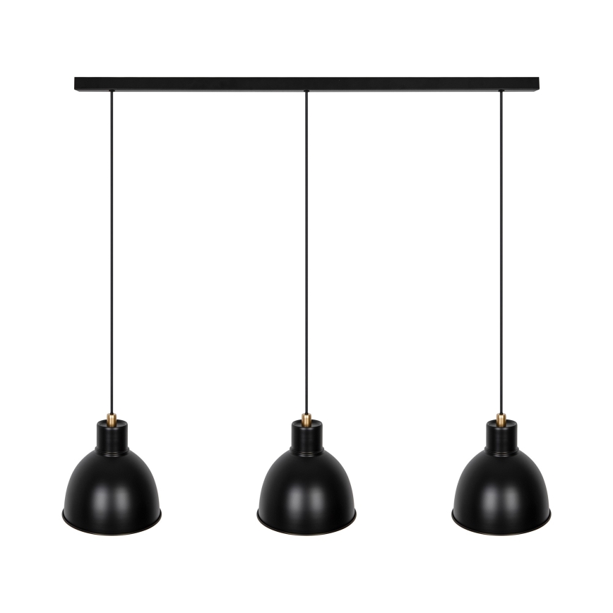Nordlux - Lámpara colgante POP 3xE27/40W/230V negro/dorado