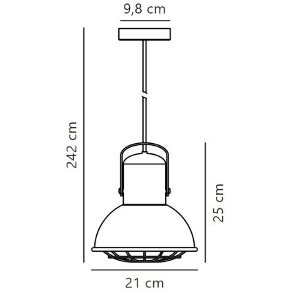 Nordlux - Lámpara colgante PORTER 1xE27/60W/230V