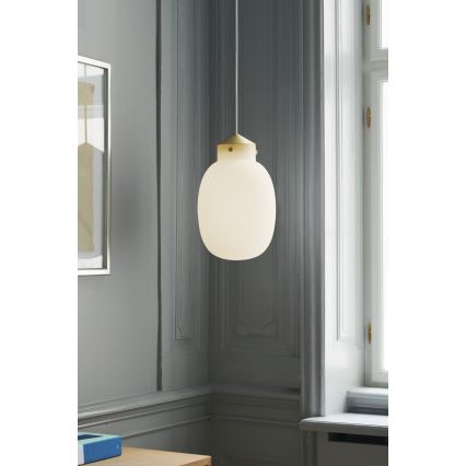 Nordlux - Lámpara colgante RAITO 1xE27/25W/230V latón/blanco