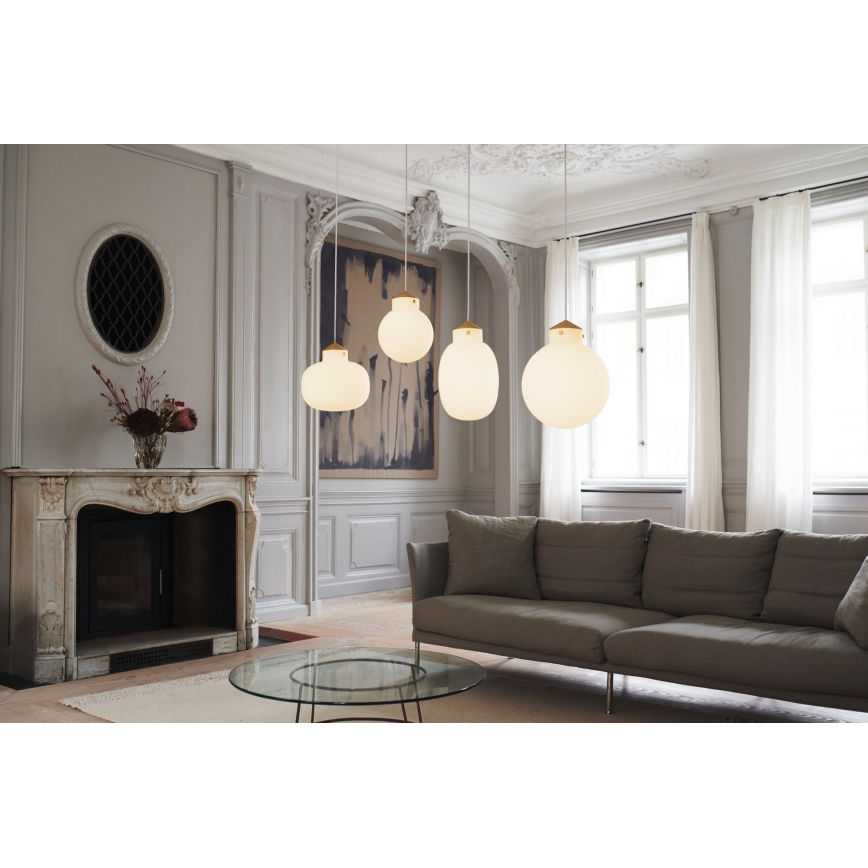 Nordlux - Lámpara colgante RAITO 1xE27/25W/230V latón/blanco