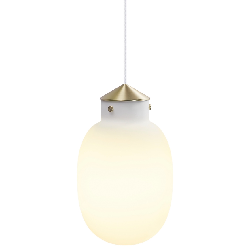 Nordlux - Lámpara colgante RAITO 1xE27/25W/230V latón/blanco