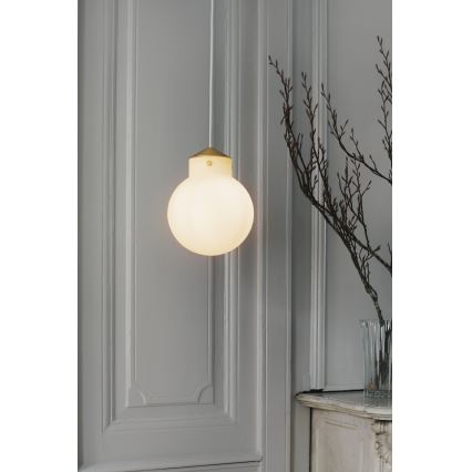 Nordlux - Lámpara colgante RAITO 1xE27/25W/230V latón/blanco