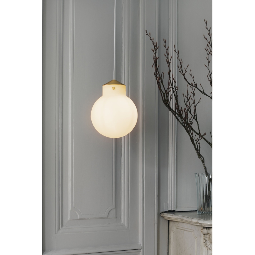 Nordlux - Lámpara colgante RAITO 1xE27/25W/230V latón/blanco