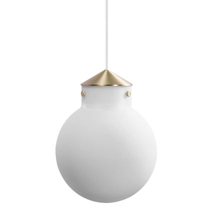Nordlux - Lámpara colgante RAITO 1xE27/25W/230V latón/blanco