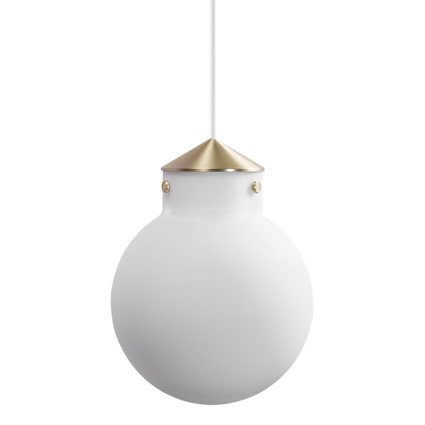 Nordlux - Lámpara colgante RAITO 1xE27/25W/230V latón/blanco