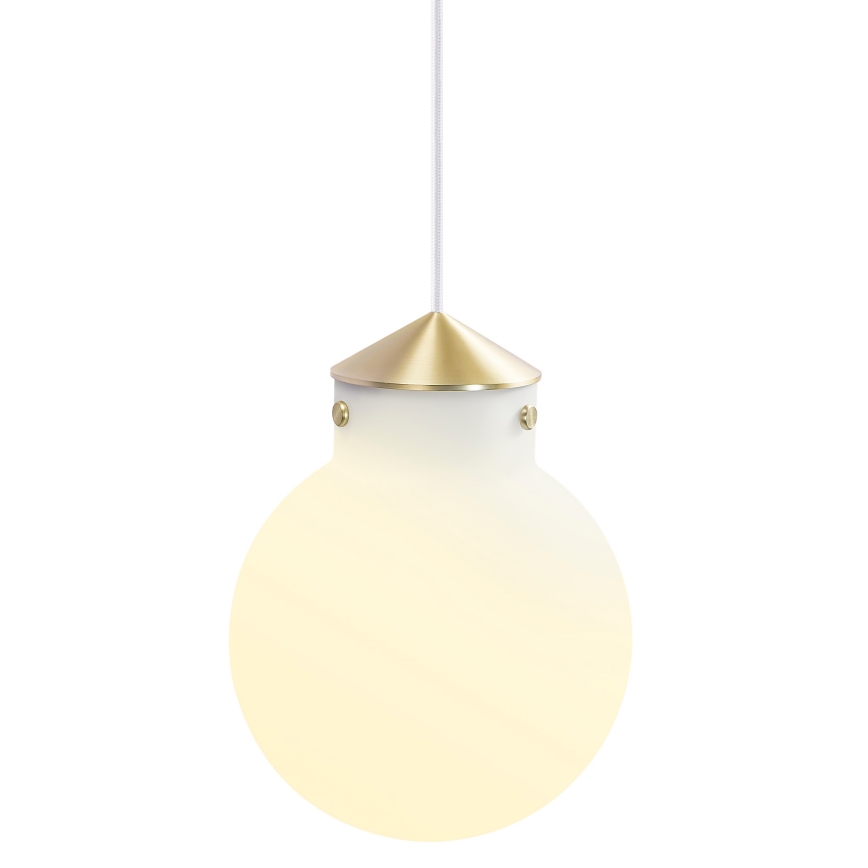 Nordlux - Lámpara colgante RAITO 1xE27/25W/230V latón/blanco
