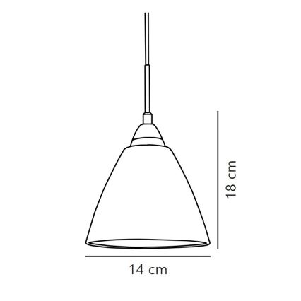 Nordlux - Lámpara colgante READ 1xE14/40W/230V cromo brillante