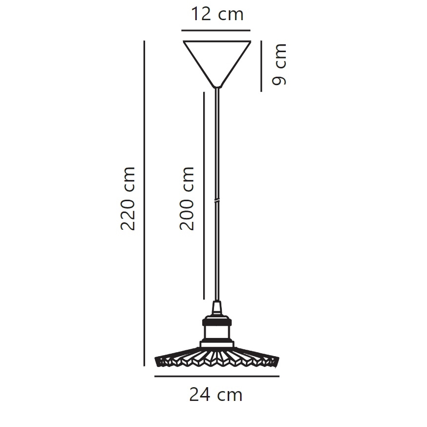 Nordlux - Lámpara colgante TORINA 1xE27/40W/230V diá. 24 cm