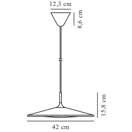Nordlux - Lámpara de araña LED regulable BALANCE LED/230V 2700K diá. 42 cm negro