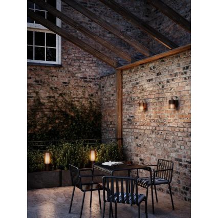 Nordlux - Lámpara de exterior ALUDRA 1xE27/15W/230V IP44 marrón 45,4 cm