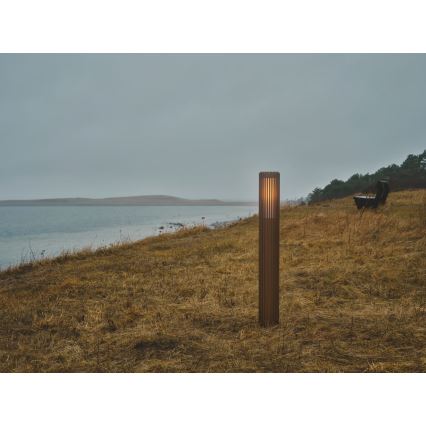 Nordlux - Lámpara de exterior ALUDRA 1xE27/15W/230V IP44 marrón 95,4 cm