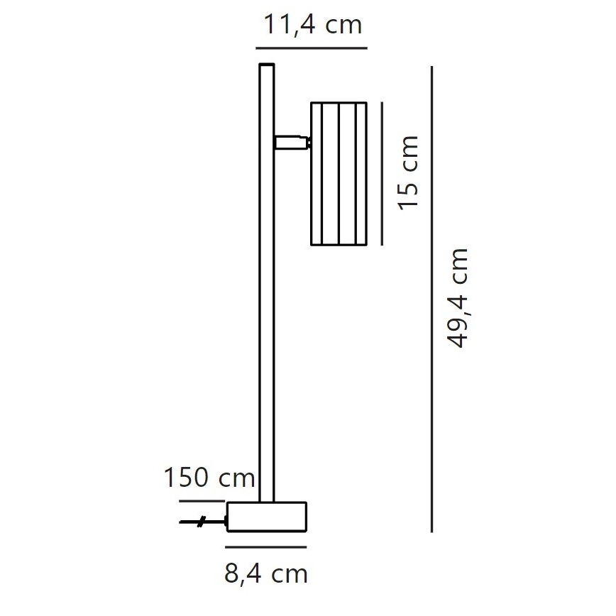 Nordlux - Lámpara de mesa ALANIS 1xGU10/15W/230V negro