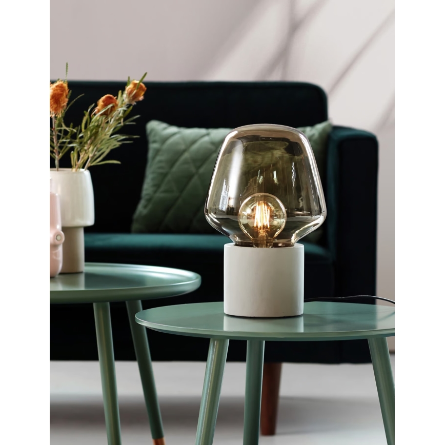 Nordlux - Lámpara de mesa CHRISTINA 1xE27/25W/230V concreto/negro