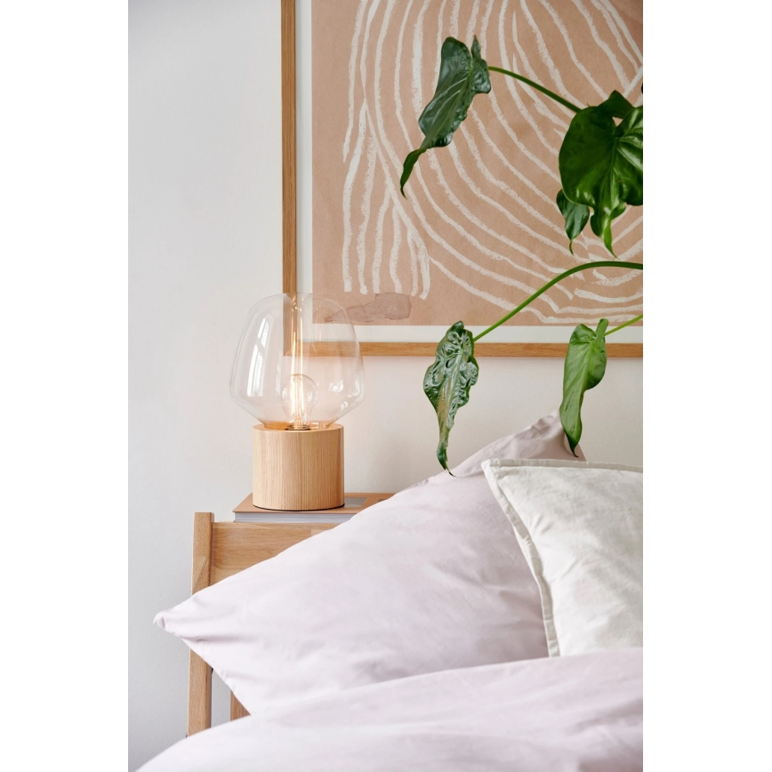 Nordlux - Lámpara de mesa CHRISTINA 1xE27/25W/230V madera de caucho