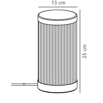 Nordlux - Lámpara de mesa de exterior COUPAR 1xE27/25W/230V IP54 blanco