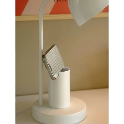 Nordlux - Lámpara de mesa DEVONE 1xE27/15W/230V blanca