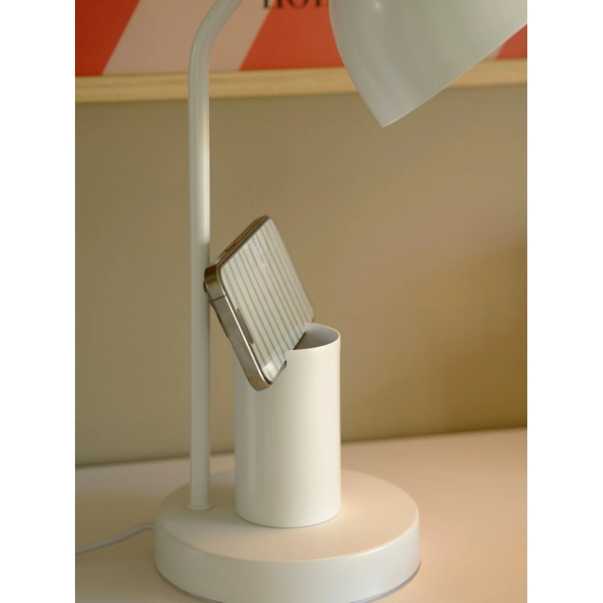 Nordlux - Lámpara de mesa DEVONE 1xE27/15W/230V blanca
