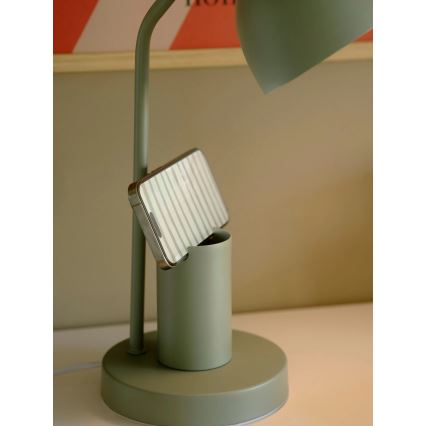 Nordlux - Lámpara de mesa DEVONE 1xE27/15W/230V verde
