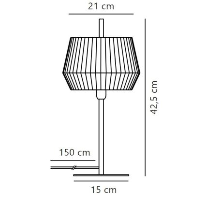 Nordlux - Lámpara de mesa DICTE 1xE14/40W/230V blanco/negro