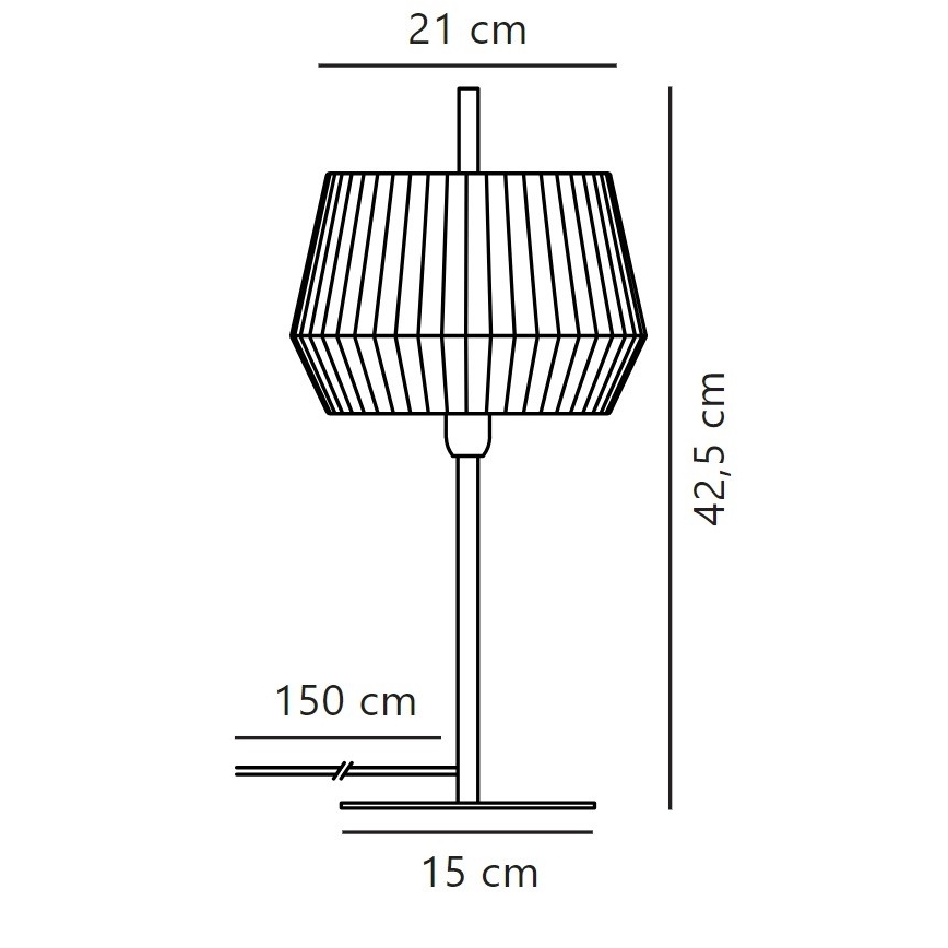 Nordlux - Lámpara de mesa DICTE 1xE14/40W/230V blanco/negro