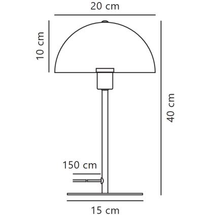 Nordlux - Lámpara de mesa ELLEN 1xE14/40W/230V blanco