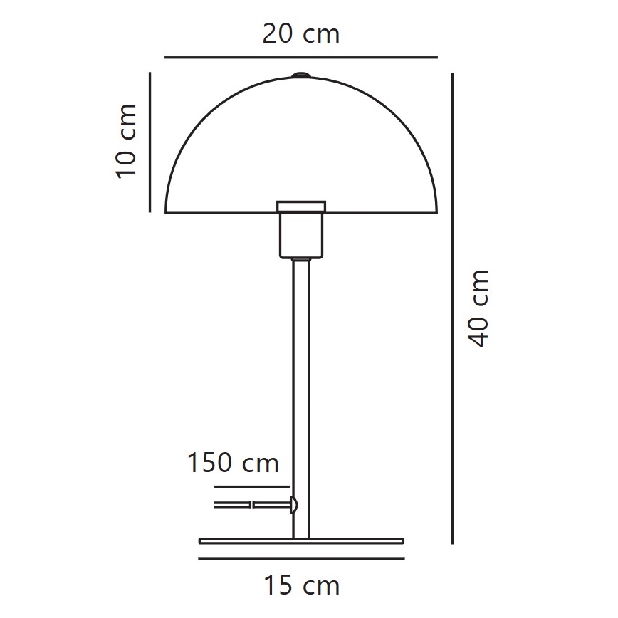 Nordlux - Lámpara de mesa ELLEN 1xE14/40W/230V blanco